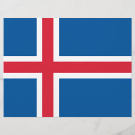 アイスランド国旗のフライヤー チラシ