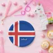 アイスランド国旗のプレート、パーティー、スポーツ、アイスランド ペーパープレート (パーティー)