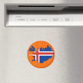 アイスランド国旗の地図 マグネット (インサイチュ (食洗機))