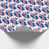 アイスランド国旗の折り返し紙 ラッピングペーパー (角)