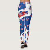 アイスランド国旗の色が大好きおもしろい レギンス (裏面)