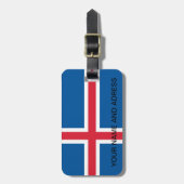 アイスランド国旗の荷物タグ ラゲッジタグ (正面縦)