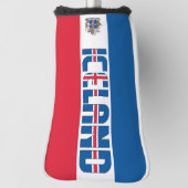 アイスランド国旗の豪華な愛国的なゴルフヘッドカバー ゴルフヘッドカバー (回転90)