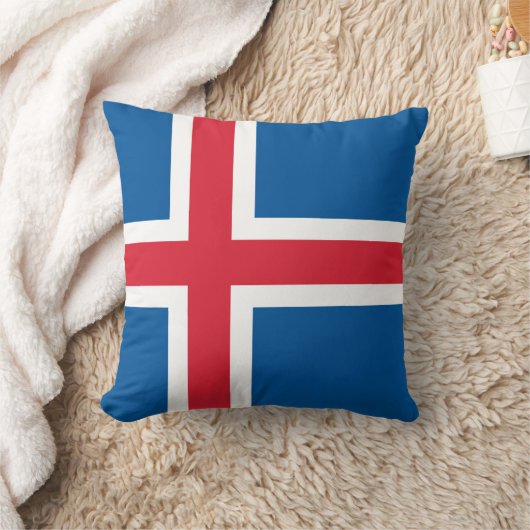 アイスランド国旗を持つアメリカのMoJo枕 クッション (ブランケット)