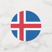 アイスランド国旗を持つテーブル紙吹雪 コンフェッティ (スモール正面)