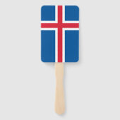 アイスランド国旗を持つハンドファンのセット ハンドファン (裏面)