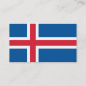 アイスランド国旗を持つ名刺 名刺 (裏面)