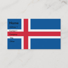 アイスランド国旗を持つ名刺 名刺