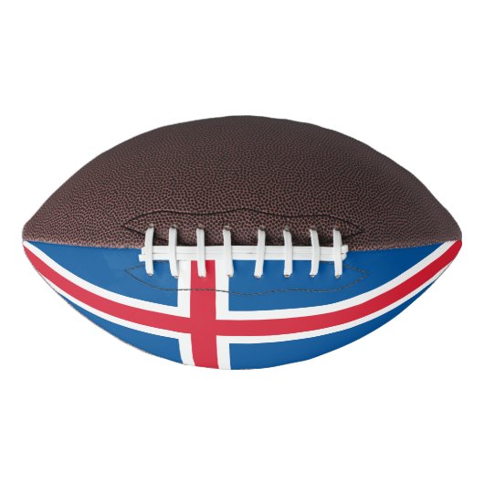 アイスランド国旗を持つ愛国的なアメリカンフットボール アメリカンフットボール (正面)