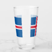 アイスランド国旗を持つ愛国的なガラス杯 タンブラーグラス (右)