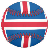 アイスランド国旗を持つ愛国的なソフトボール ソフトボール (裏面)