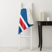 アイスランド国旗を持つ愛国的シェルパ毛布 シェルパブランケット (インサイチュ)