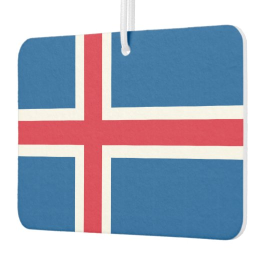 アイスランド国旗を持つ車の新入生 カーエアーフレッシュナー (左)