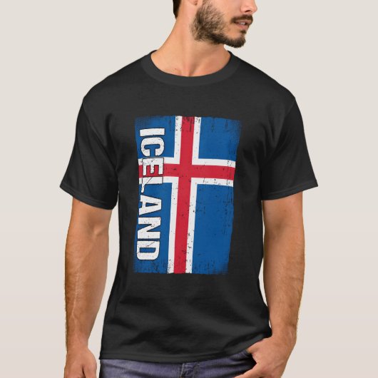 アイスランド国旗アイスランド Tシャツ (正面)