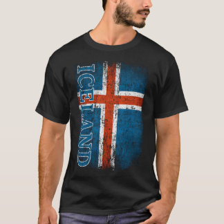 アイスランド国旗ギフト 女性 男性 子供 アイスランド レトロ Tシャツ