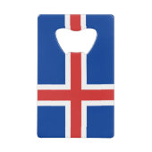 アイスランド国旗クレジットカードボトルオープナー クレジットカード栓抜き (正面)