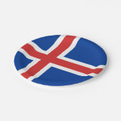アイスランド国旗紙プレート ペーパープレート (アングル)