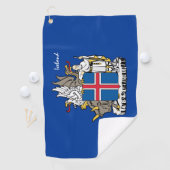 アイスランド国旗&アイスランドゴルフ,レイキャビク/スポーツ ゴルフタオル (インサイチュ)