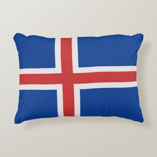 アイスランド国旗 アクセントクッション (正面)