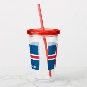 アイスランド国旗 アクリルタンブラー (左)