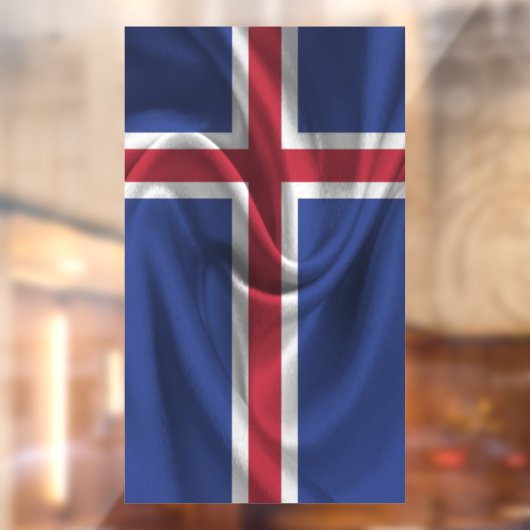 アイスランド国旗 ウィンドウサイン (シート2)