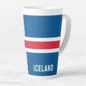 アイスランド国旗 カフェラテマグ (右アングル)