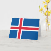 アイスランド国旗 カード (黄色い花)