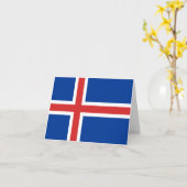 アイスランド国旗 カード (黄色い花)