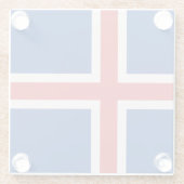 アイスランド国旗 ガラスコースター (裏面)