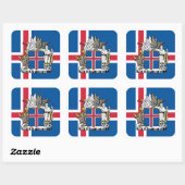 アイスランド国旗&コート・オブ・アームズ、アイスランド国旗 スクエアシール (シート)