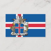 アイスランド国旗&コート・オブ・アームズ、アイスランド国旗 名刺 (正面)
