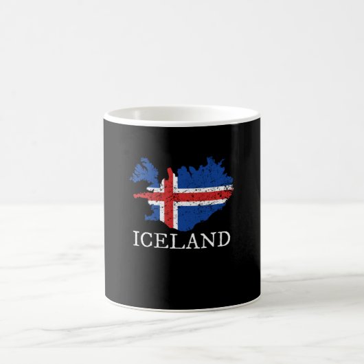 アイスランド国旗 コーヒーマグカップ (中央)