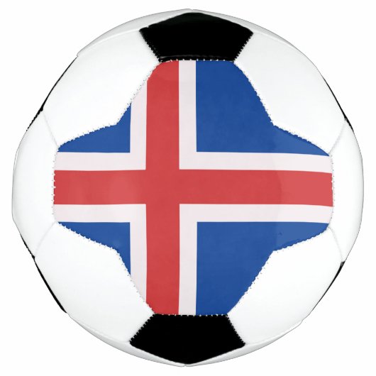 アイスランド国旗 サッカーボール (正面)