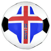 アイスランド国旗 サッカーボール (回転)