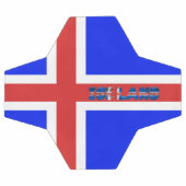 アイスランド国旗 サッカーボール (フラット)