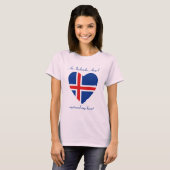 アイスランド国旗 スウィートハート Tシャツ (正面フル)