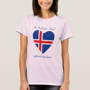 アイスランド国旗 スウィートハート Tシャツ