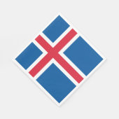 アイスランド国旗 スタンダードランチョンナプキン (角)