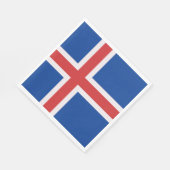 アイスランド国旗 スタンダードランチョンナプキン (角)