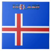 アイスランド国旗 タイル (正面)