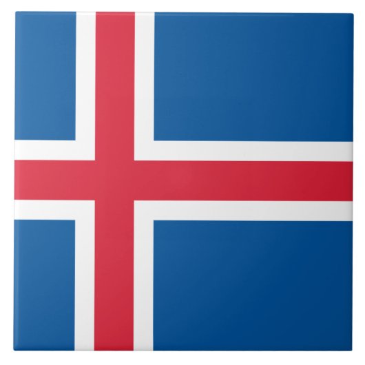 アイスランド国旗 タイル (正面)
