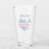 アイスランド国旗      タンブラーグラス (裏面)