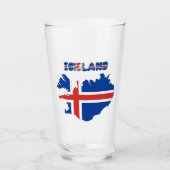 アイスランド国旗      タンブラーグラス (正面)