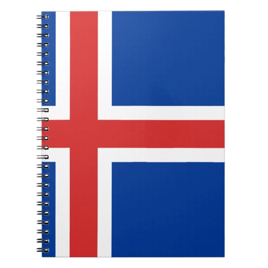 アイスランド国旗 ノートブック (正面)