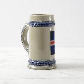 アイスランド国旗 ビールジョッキ (正面左)
