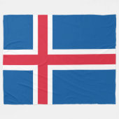 アイスランド国旗 フリースブランケット (正面(横))