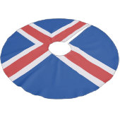 アイスランド国旗 ブラッシュドポリエステルツリースカート (アングル)