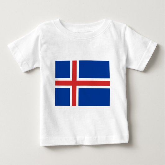アイスランド国旗 ベビーTシャツ (正面)