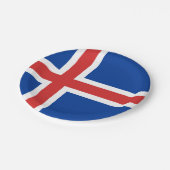 アイスランド国旗 ペーパープレート (アングル)