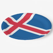 アイスランド国旗 ペーパープレート (アングル)